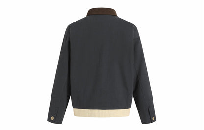 Paddy Julia Amerikalik retro lapel ish kiyimi bir xil rangdagi uzun yengli blazer ko'ylagi erkaklar va ayollar bir xil uslubda