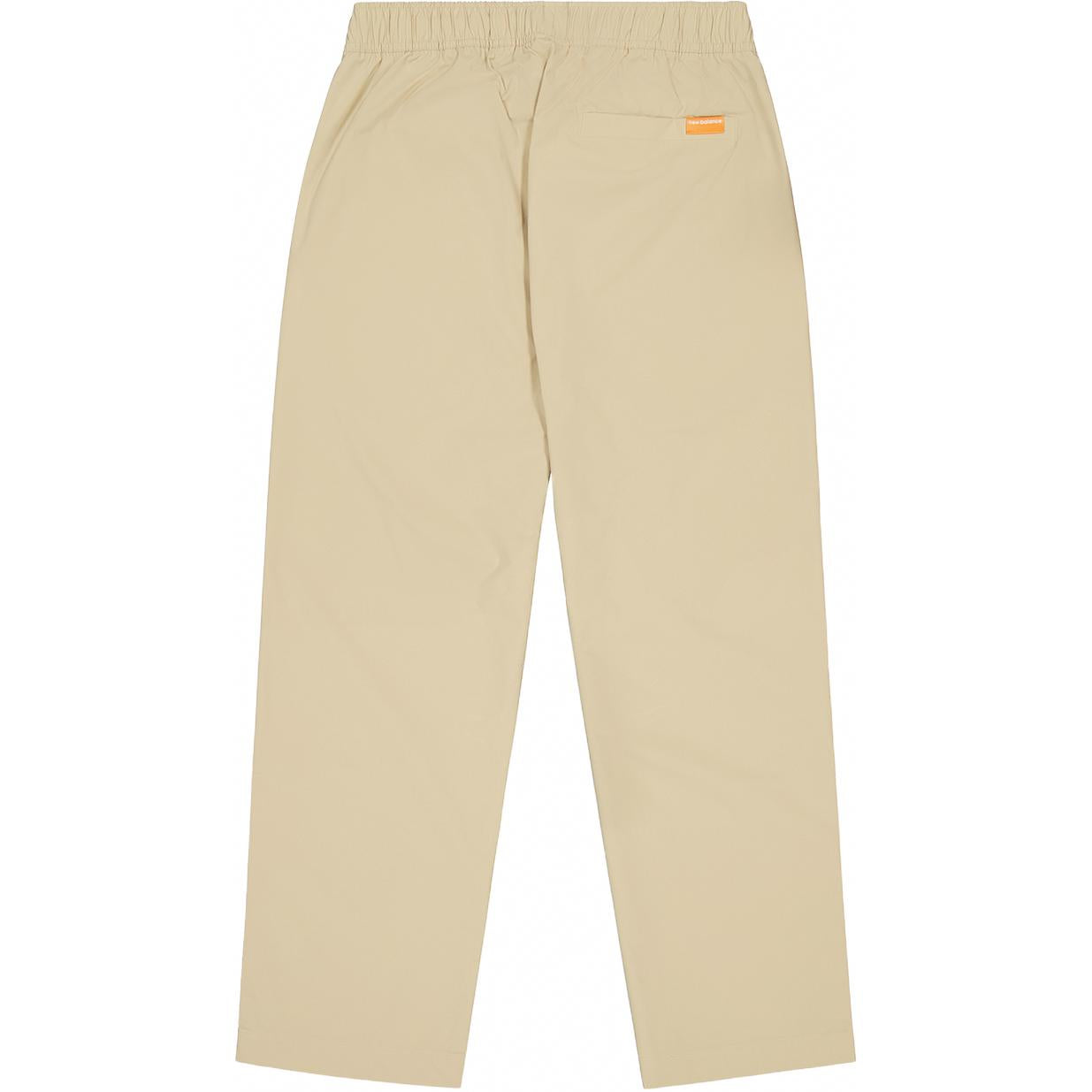 New Balance dantelli logotipli oʻrta koʻtarilgan tekis oyoqli erkaklar va ayollar uchun xakidagi oddiy shim