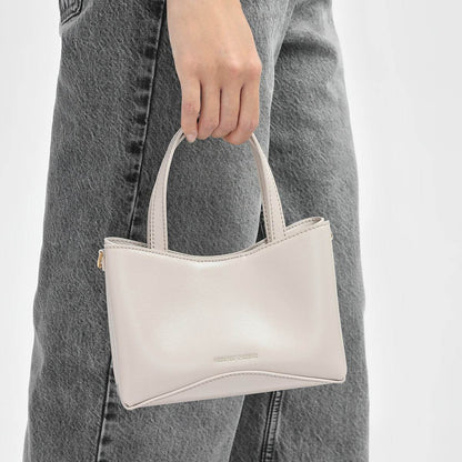 Сумка женская Charles&Keith Ck Simple Square Pu S Oatmeal - Boxette Shop