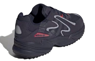 Adidas originals yung-96 chasm trail pu круглый носок шнуровка амортизация средний верх жизнь повседневная обувь мужская и женская черный