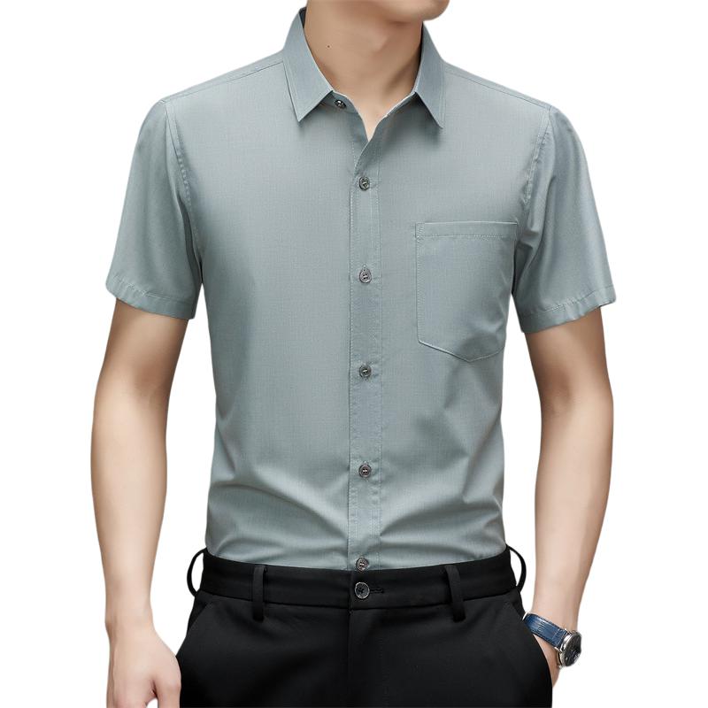 Pierre Cardin Pierre Cardin pastga tushadigan yoqa keksa kundalik ko'ylak yozgi qisqa yengli ko'ylak erkaklar modellari