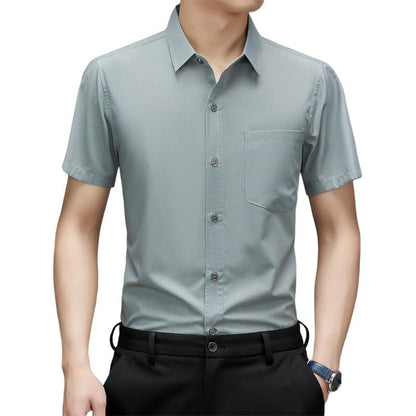 Pierre Cardin Pierre Cardin pastga tushadigan yoqa keksa kundalik ko'ylak yozgi qisqa yengli ko'ylak erkaklar modellari