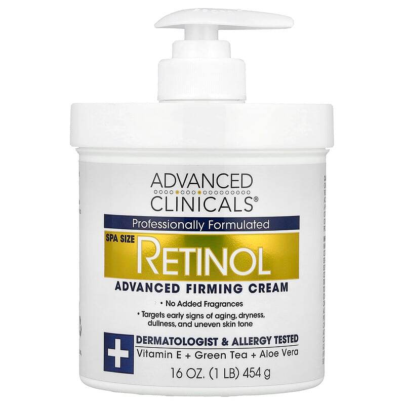 Укрепляющий крем Advanced Clinicals Retinol, 454г - Boxette Shop