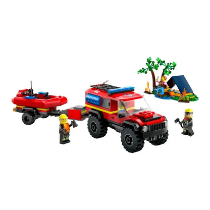LEGO City 4x4 oʻt oʻchirish mashinasi va qutqaruv qayigʻi (60412)