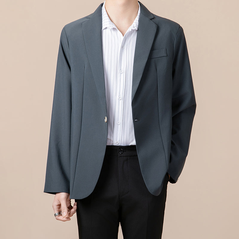 Anti-ofis trendining koreyscha versiyasi erkaklarning kichkina toplari chiroyli bo'sh Gonkong uslubidagi ko'ylagi erkaklar ko'p qirrali kundalik kostyumi engil hashamatli kostyum erkaklar modellari