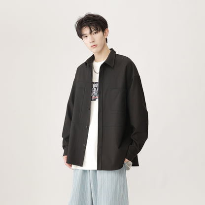 Igoi modasi ochiq ko'cha modasi bo'sh shaharbo'yi tekis rangli yuz lapelli ko'krak qafasi ikki cho'ntakli nafas oladigan ko'ylak ko'ylagi yuqori ko'chada yo'lovchi terisi qulay tasodifiy tasodifiy biznes uzun yengli ko'ylak erkaklar va ayollar bir xil