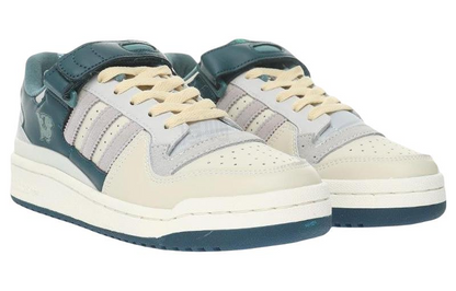 Adidas originals forum low sanshingdui художник чжан цюань лично подписал подарочную коробку удобная ретро универсальная низкопробная обувь мужчины и женщины с одинаковыми моделями белый зеленый