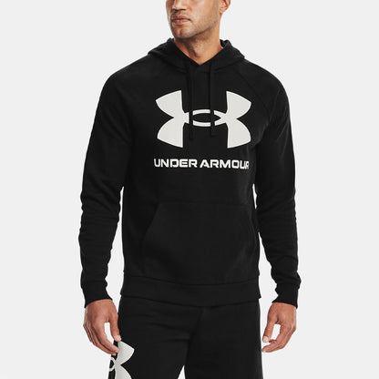 Толстовка с капюшоном under armour rival big мужская черная