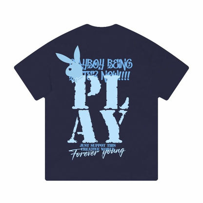 Футболка с коротким рукавом playboy fashion trend для мужчин и женщин