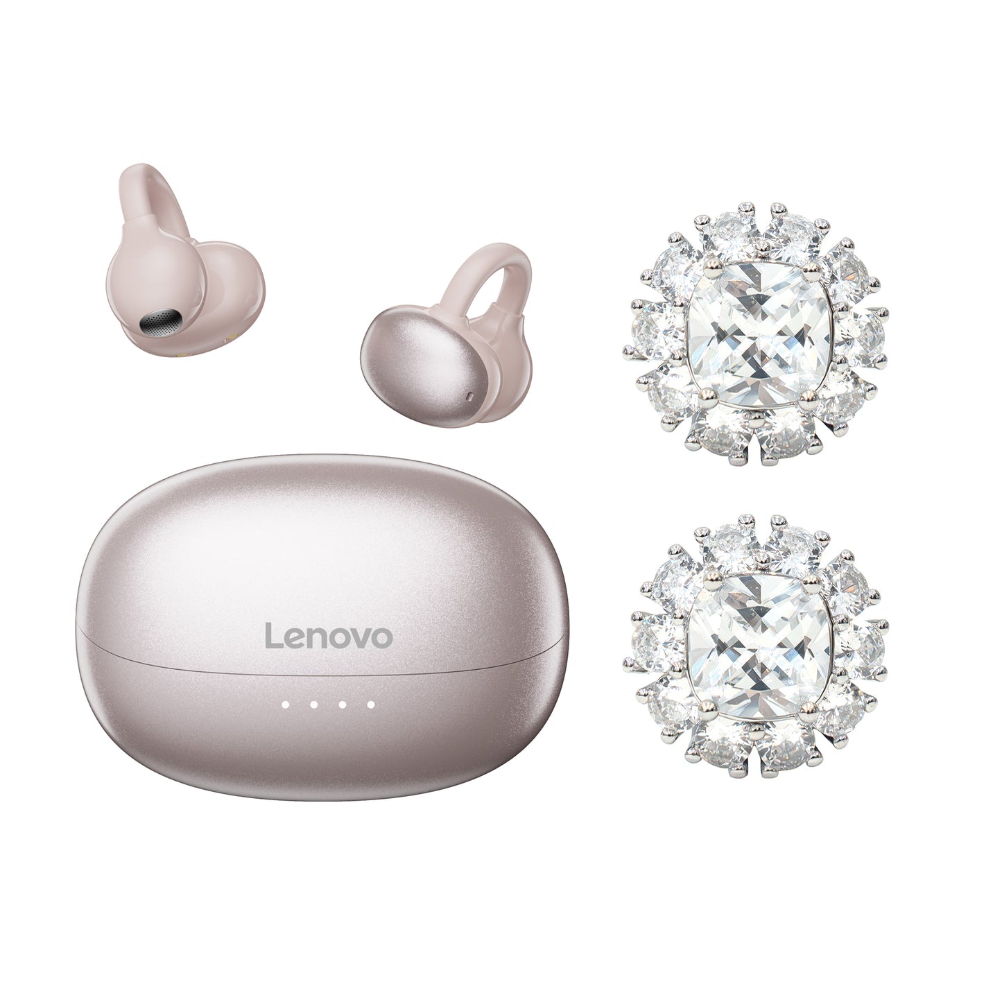 Lenovo lenovo k06 ослепительные разноцветные серьги-бабочки тип зажима для уха шумоподавление при звонках обновленный bluetooth 5.4 спортивные игры игровой кинотеатр imax уровень качества звука студенческая вечеринка высокая стоимость apple huawei xiaomi