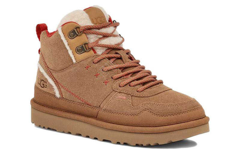 Ugg highland- замша теплый открытый casual лодыжки снег сапоги женские каштановые