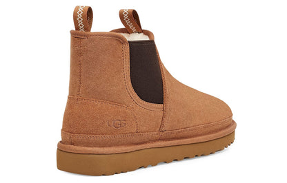 Ugg neumel коровья замша теплый носить классический теплый мягкой короткие сапоги снег мужские каштановый цвет