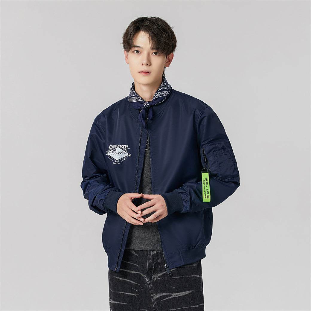 Антиофис гонконг стиль куртка с свободными широкими ногами джинсы повседневная работа поездка костюм городской новый молодежный простой и удобный с хорошим набором одежды осень и зима мужские модели - Boxette Shop