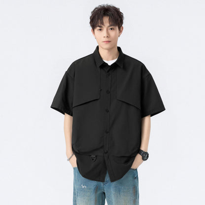 Paddy Julia Amerika yuqori ko'cha konstruktiv dizayn lapel bo'sh tasodifiy kundalik qatnov katta gangster o'zini kelishgan qulay, ko'p qirrali qisqa yengli ko'ylak modellari bilan erkaklar va ayollar