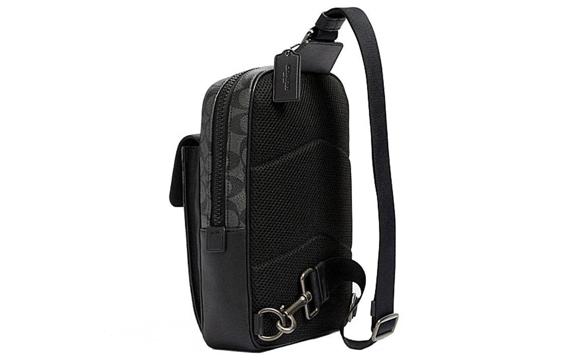 Сумка мужская Coach Track 18 Old Flower Canvas Leather - Boxette Shop