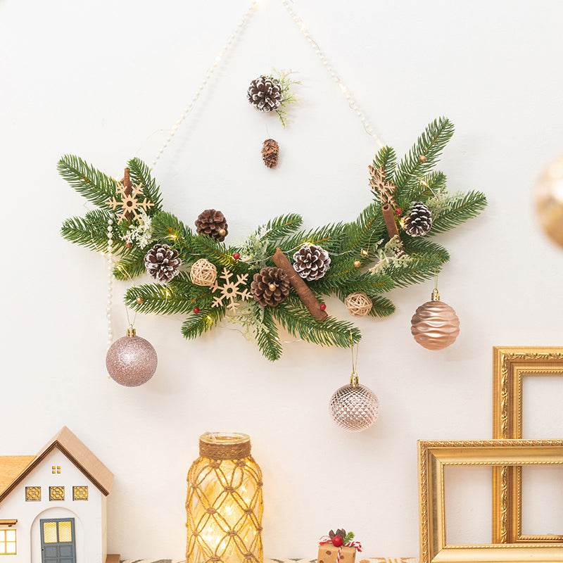 Венок настенный Aying Pinecone Rattan - Boxette Shop