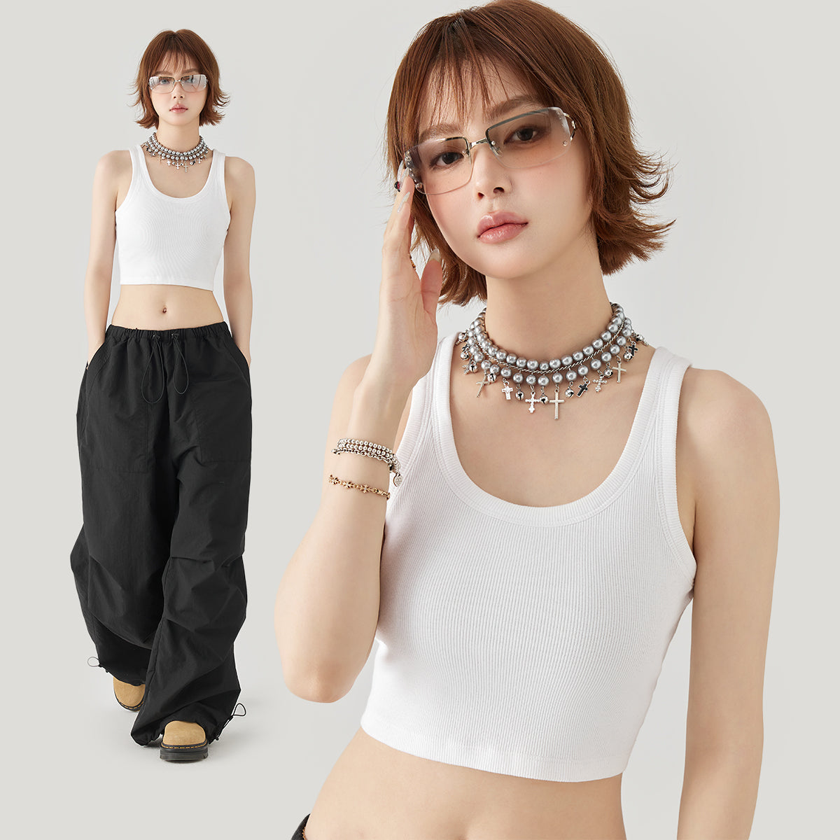 Golfkross asosiy qismi bir tekis tashqi kiyim yengsiz kamzulga qisqa qism shirin salqin shamol achchiq qiz ip ichida yuqori jilet ayol