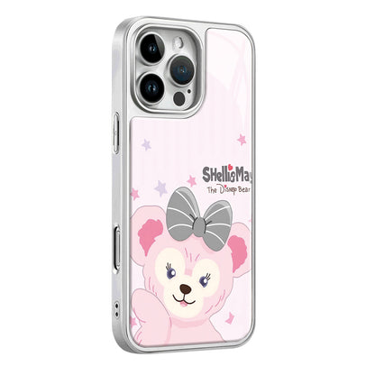 Disney ABS+PC materiali Yoqimli Daffy oilaviy yulduzi Lulu Ling Na Belle Premium karbonli tolali naqshli himoya sumkasi Apple/Apple 16ProMax/15/14Pro/Max/iPhone13/12/11 uchun shirin mobil telefon qopqog'i