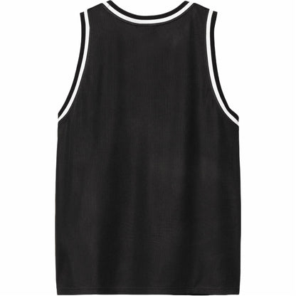 Carhartt wip ss25 win lock up ko'ylak, qulay qulay minimalist yengsiz yelek erkaklar qora