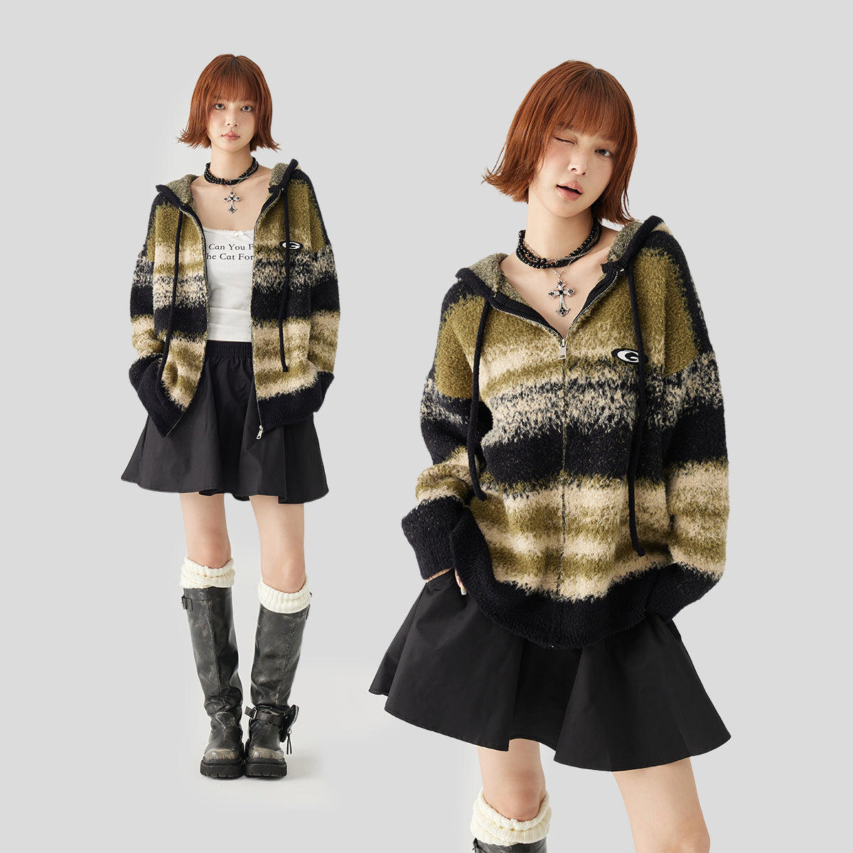 Кардиган женский Golfcross Retro Gradient Knit