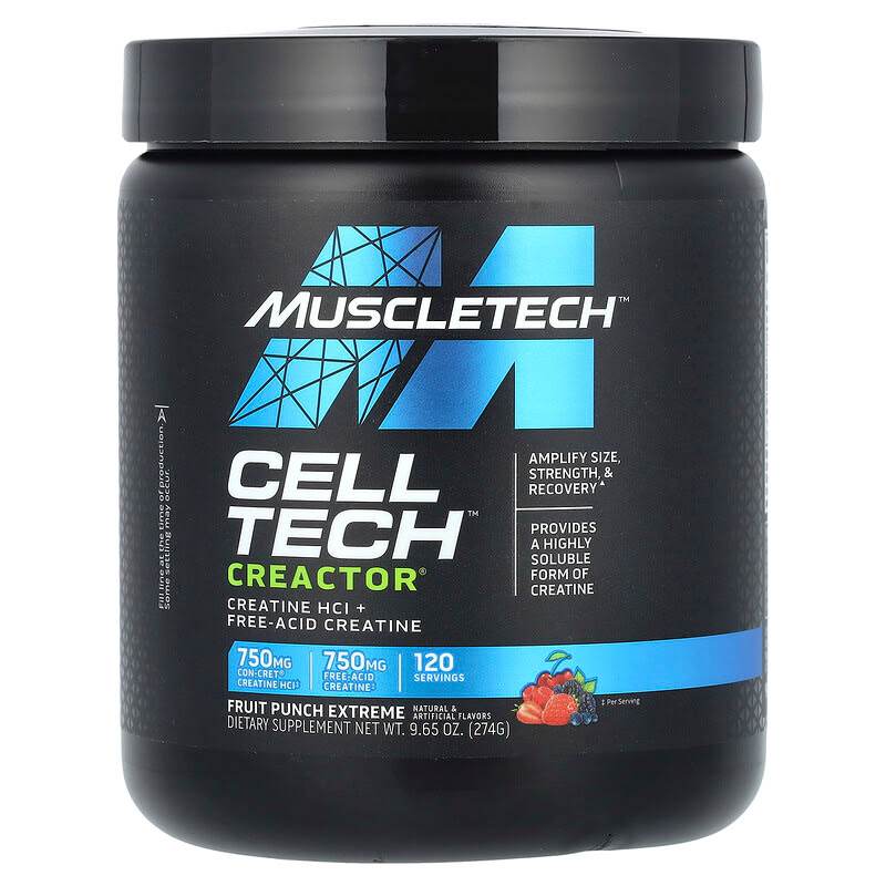 Спортивное питание MuscleTech, Cell Tech Creactor, со вкусом фруктового пунша, 274 г - Boxette Shop