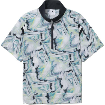 Ayollar uchun Le Coq Le Coq Sportif harflari rangli bloklangan qisqa yengli futbolka