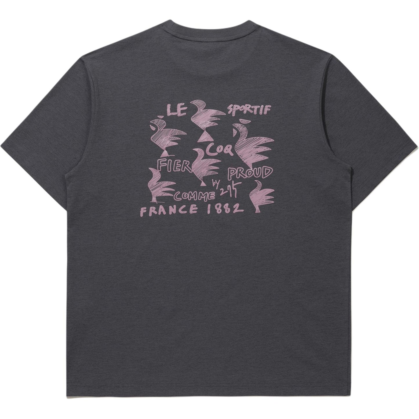 Le Coq Le Coq Sportif Ayollar uchun monogramma naqshli qisqa yengli futbolka