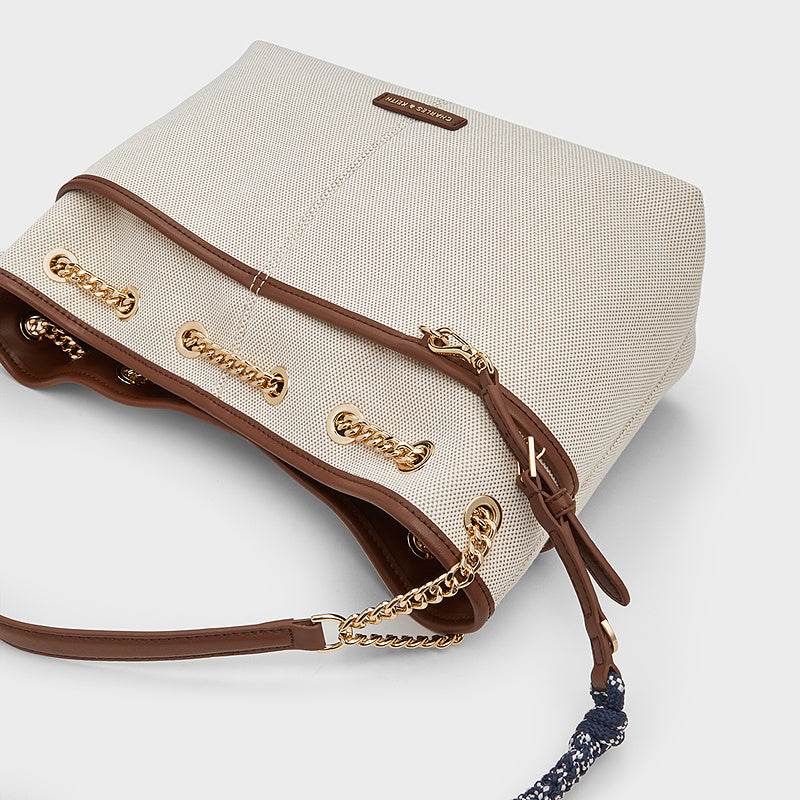 Сумка женская Charles&Keith Canvas Collection Soft Knot Chain - Boxette Shop