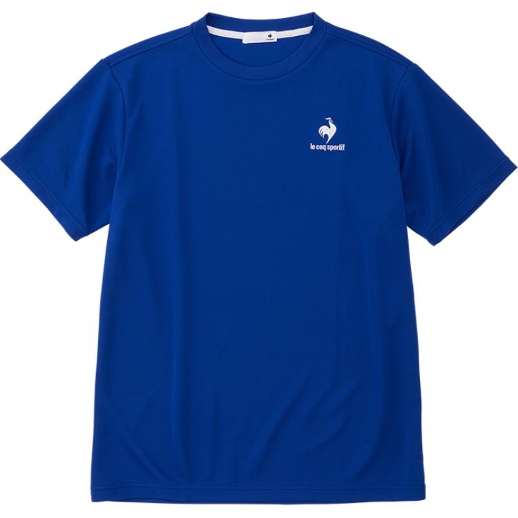 Le coq sportif brendi logotipi kashta tikish dizayni qulay terli nafas oladigan kalta yengli erkaklar futbolkasi