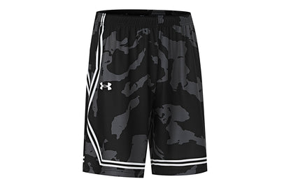 Under armour фитнес бег эластичная талия баскетбол брюки спортивные шорты унисекс черный