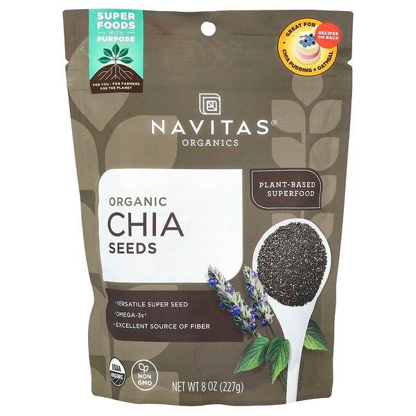 Пищевая добавка Navitas Organics Органические семена чиа - Boxette Shop