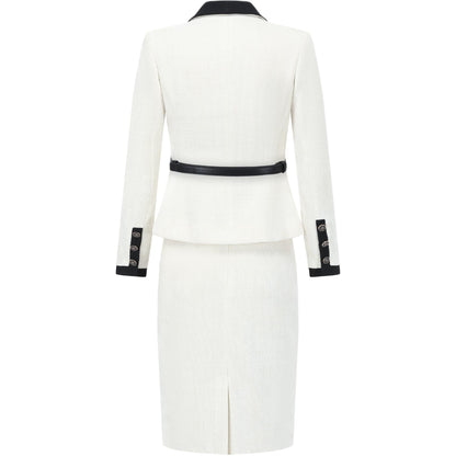 One challon 2025 kuzgi kichik parfyumeriya shamol kostyumi ayollar kuz va qishki mashhur temperamentli qisqa ko'ylagi yarim tanali ikki qismli yubka yubka kostyumi ayollar modellari