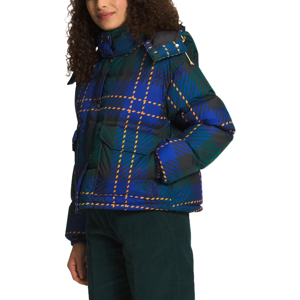 The north face sierra plaid large pocket hooded jacket women's