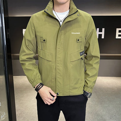 Playboy erkaklar kurtkalari bahor va kuzda o'rnatilgan yoqa tasodifiy shamolga chidamli kurtka erkaklar modellari