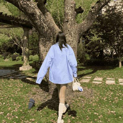 Рубашка Gap Long Sleeve Logo Stripe Shirt - Boxette Shop