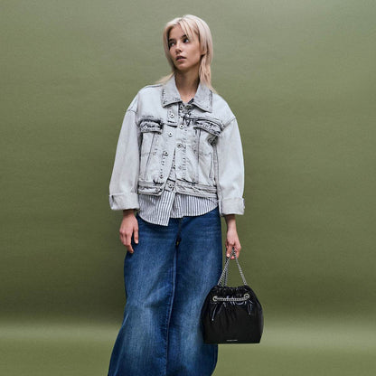 Сумка женская Charles&Keith Ck Drawstring Chain Mother Pu Bucket - Boxette Shop