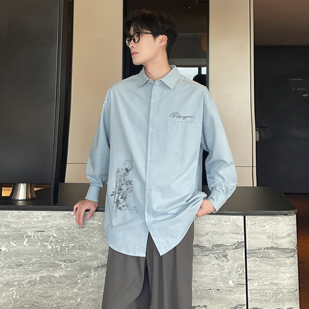 Pal ongaco pal ongaco yaponcha oddiy asosiy modellar, jinsi boʻlmagan brend logotipi tirgaklari gulli bosma qulay boʻshashgan bir koʻkrakli lapelli tasodifiy koʻp qirrali paxta uzun yengli koʻylaklar erkaklar va ayollar bir xil modellar