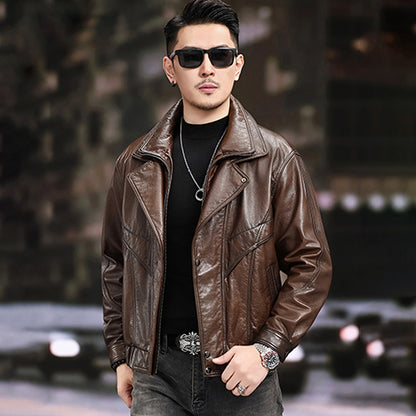 Erkaklar uchun Kaiser Biker moyli mumli kurtka