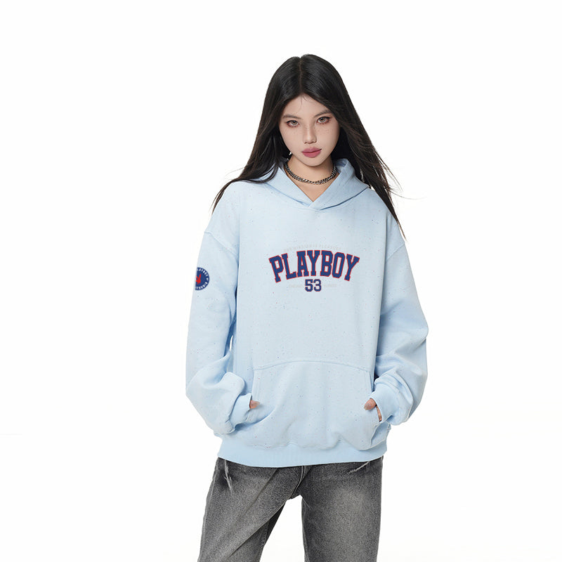 Playboy bosilgan harflar moda bo'sh hoodie erkaklar va ayollar modellari