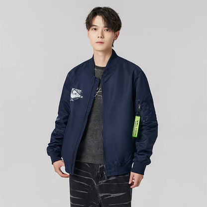 Антиофис гонконг стиль куртка с свободными широкими ногами джинсы повседневная работа поездка костюм городской новый молодежный простой и удобный с хорошим набором одежды осень и зима мужские модели - Boxette Shop