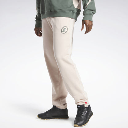 Reebok Solid Color logotipi tasodifiy trikotaj kozok erkaklar bej