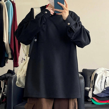 Paddy Julia Amerika tide brendi harflari bir xil rangdagi brend logotipi bo'sh tasodifiy uzun yengli kozok bir xil paragraf bilan erkaklar va ayollar