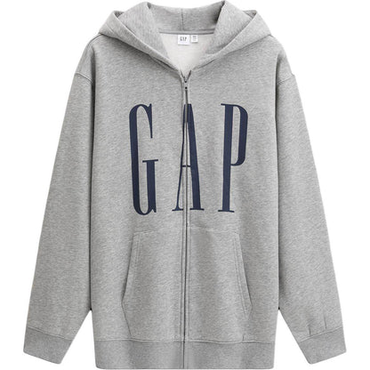 Gap осень печатные буквы логотип флис с капюшоном повседневная куртка толстовка мужские и женские модели - Boxette Shop