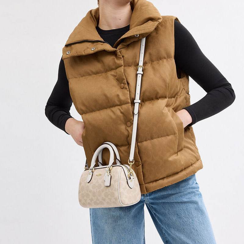 Сумка женская Coach Rowan 18 Classic Print Zip Closure - Boxette Shop