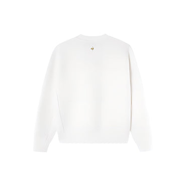 Le coq le coq sportif gold label seriyali brend logotipi naqsh dizayni qulay issiq kiyim dumaloq bo'yinli sport pullover sviteri ayollar modellari