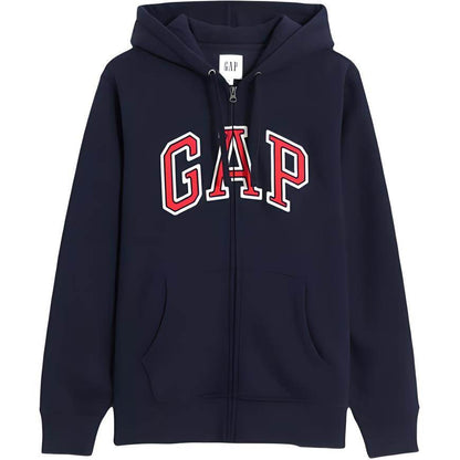 Gap буквы сплошной цвет padded капюшоном молнии с длинным рукавом толстовка унисекс - Boxette Shop