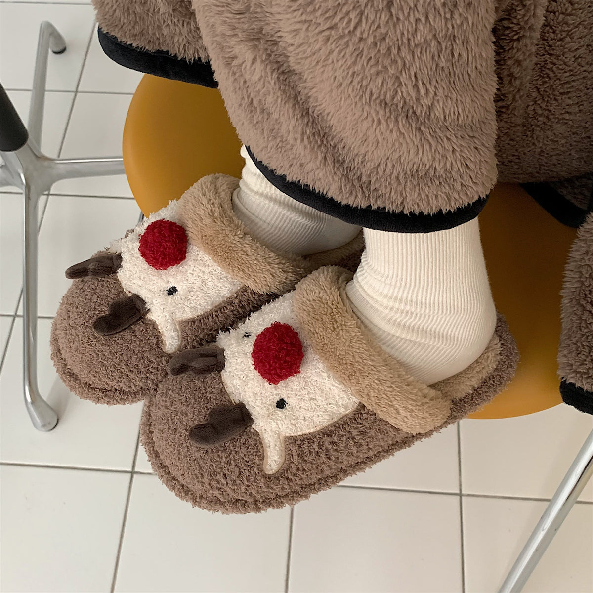 Тапочки Рождественские плюшевые