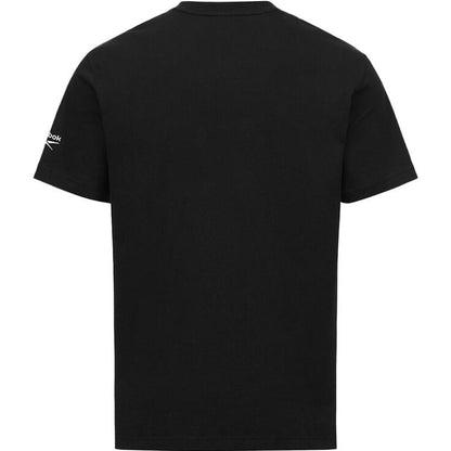 Reebok brendi logotipi ochiq havoda nafas oladigan tasodifiy moda qisqa yengli futbolka erkaklar qora