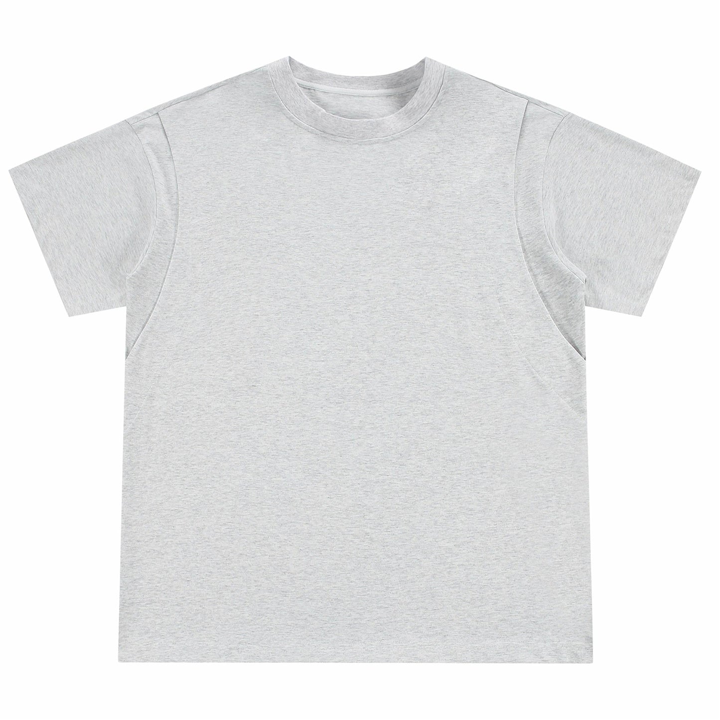 Paddy Julia bir xil rangdagi asosiy dekonstruksiya qilingan birlashma dizayn hissi yelkali bo'sh ko'p qirrali oddiy shamol qutisi versiyasi pastki qismdagi kalta yengli futbolka erkaklar va ayollar bir xil modellar