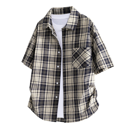 Igoi amerikalik retro yuzlik, bir xil paragrafli, erkin yupqa kesmali, yelkali, kalta yengli erkaklar va ayollar ko'ylagi